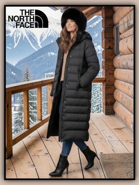 The North Face Down Women Puffer Long Maxi Coat size XL